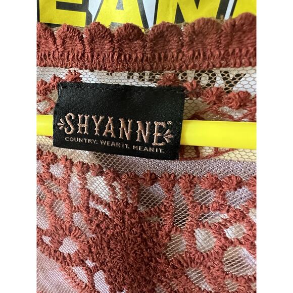 Shyanne Embroidered Cardigan Womens O/S Brown Resort Beachy Coastal Boho Western - Picture 14 of 14
